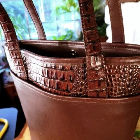 Vintage Brighton Croc Pattern Bucket Bag - Picture 10 of 11
